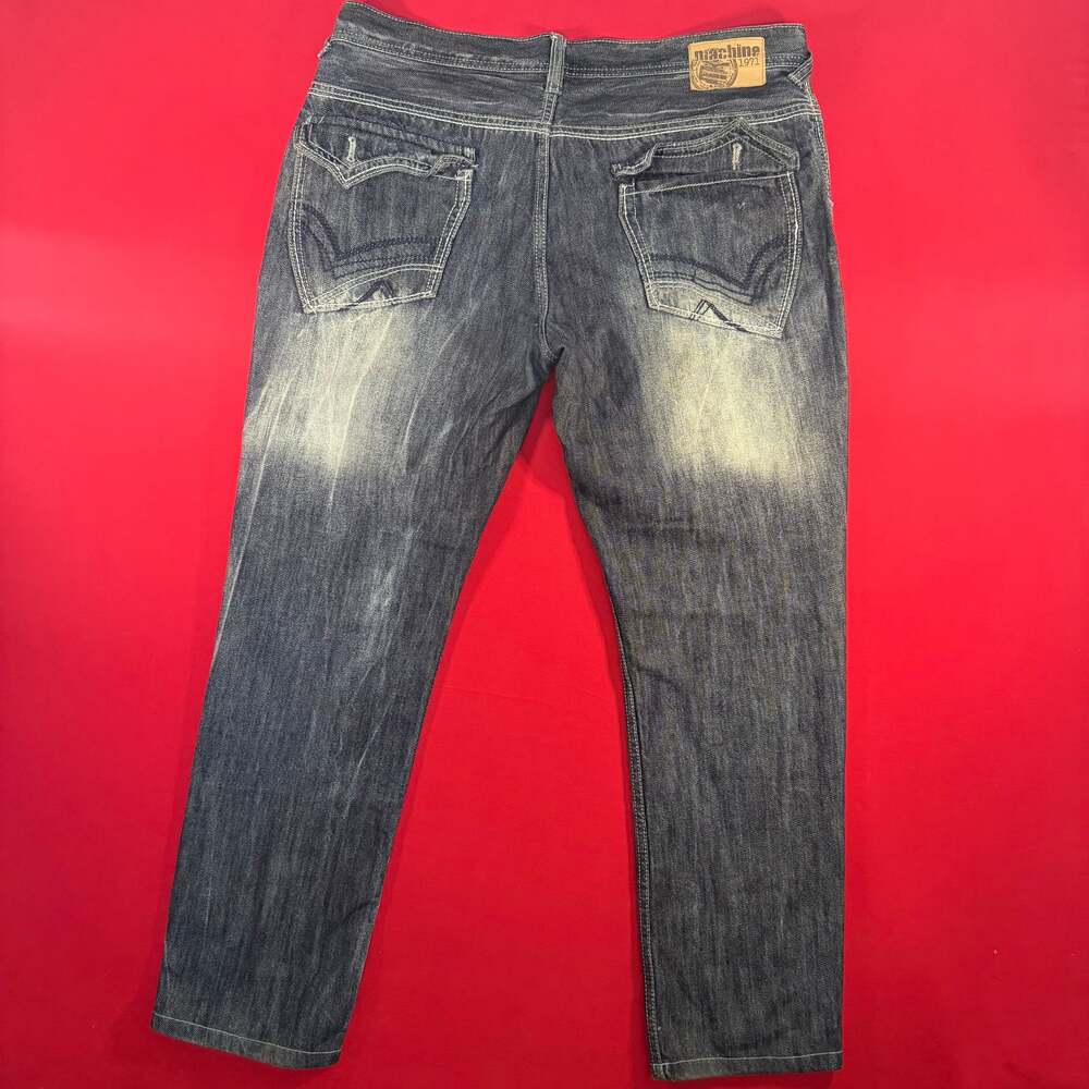 MACHINE MK Y2K SouthPole Style Men's Distressed Jeans size‎ 40 x 30 Bootcut